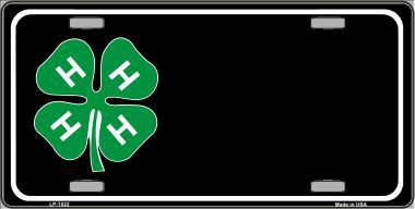 LP-1522 4-H Offset Metal Novelty License Plate