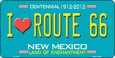 Picture of Smart Blonde LP-1539 I Love Route 66 New Mexico Novelty Metal License Plate
