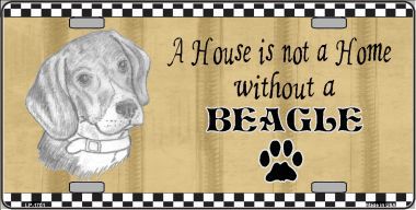 LP-1701 Pencil Sketch Beagle Metal Novelty License Plate
