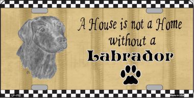LP-1702 Pencil Sketch Labrador Metal Novelty License Plate