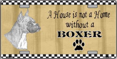 LP-1708 Pencil Sketch Boxer Metal Novelty License Plate