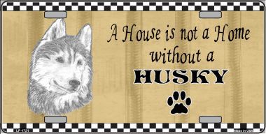 Picture of Smart Blonde LP-1721 Pencil Sketch Husky Metal Novelty License Plate