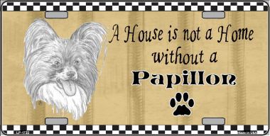 Picture of Smart Blonde LP-1722 Pencil Sketch Papillon Metal Novelty License Plate