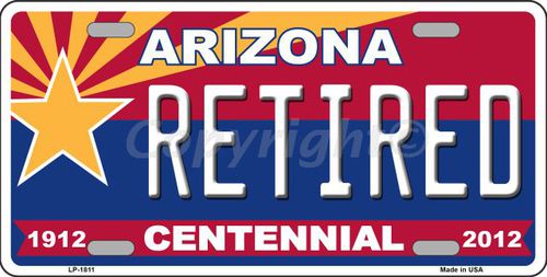 Picture of Smart Blonde LP-1811 Arizona Centennial Retired Metal Novelty License Plate