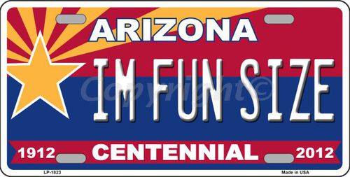 LP-1823 Arizona Centennial Im Fun Size Metal Novelty License Plate