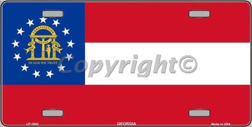 LP-1843 Georgia State Flag Metal Novelty License Plate