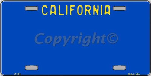 LP-1844 California Blue State Background Metal Novelty License Plate