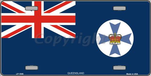 LP-1846 Queensland Flag Metal Novelty License Plate