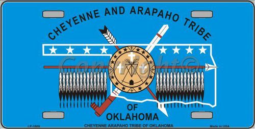 LP-1869 Cheyenne Arapaho Flag Metal Novelty License Plate