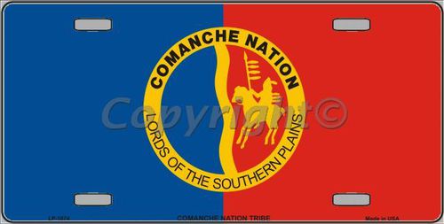 LP-1874 Comanche Nation Flag Metal Novelty License Plate
