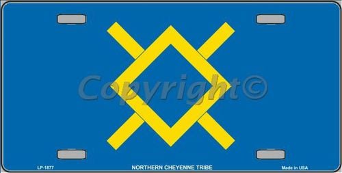 Picture of Smart Blonde LP-1877 Northern Cheyenne Flag Metal Novelty License Plate