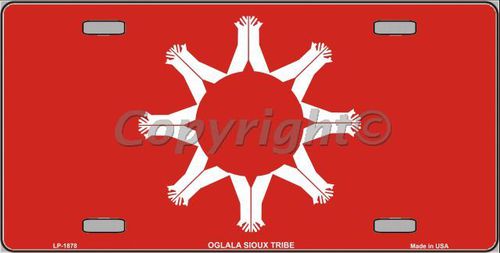 LP-1878 Oglala Sioux Tribe Flag Metal Novelty License Plate