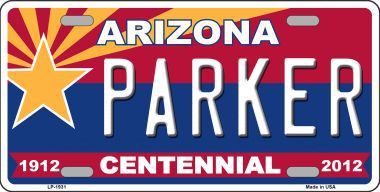 Picture of Smart Blonde LP-1931 Arizona Centennial Parker Metal Novelty License Plate