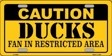 LP-2669 Caution Ducks Metal Novelty License Plate