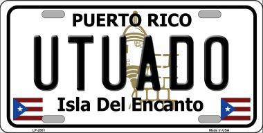 Utuado Puerto Rico Metal Novelty License Plate