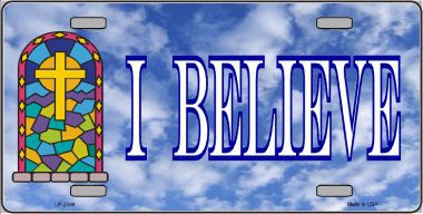 LP-2398 I Believe Metal Novelty License Plate