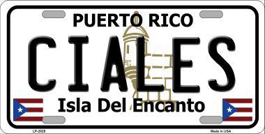 LP-2829 Ciales Metal Novelty License Plate