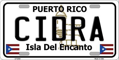 LP-2830 Cidra Metal Novelty License Plate