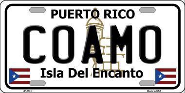 LP-2831 Coamo Metal Novelty License Plate