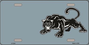 LP-3543 Black Panther Offset Metal Novelty License Plate