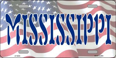 LP-3635 Mississippi Metal Novelty License Plate