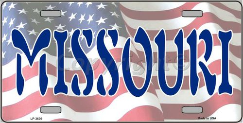 LP-3636 Missouri Metal Novelty License Plate