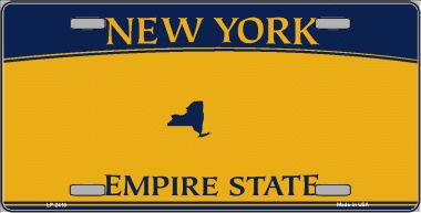 New York State Background Blanks Metal Novelty License Plate
