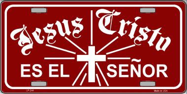 LP-244 Jesus Cristo Metal Vanity Novelty License Plate