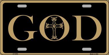 LP-2552 God Metal Novelty License Plate