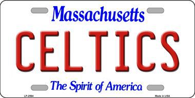 LP-2564 Celtics Massachusetts Novelty State Background Metal License Plate