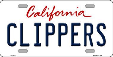 Picture of Smart Blonde LP-2574 Clippers California Novelty State Background Metal License Plate