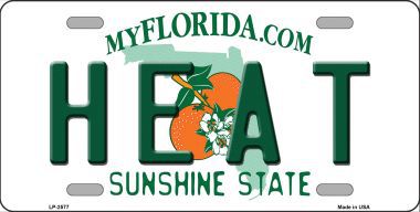 Picture of Smart Blonde LP-2577 Heat Florida Novelty State Background Metal License Plate