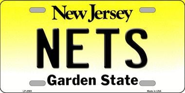 LP-2580 Nets New Jersey Novelty State Background Metal License Plate