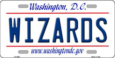 Wizards Washington DC State Background Metal Novelty License Plate