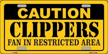 LP-2604 Caution Clippers Fan Metal Novelty License Plate