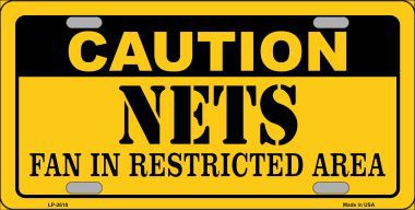 LP-2610 Caution Nets Fan Metal Novelty License Plate