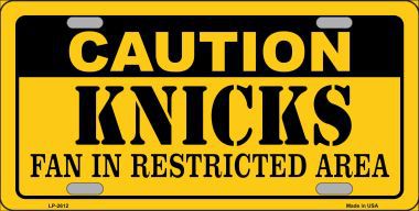 LP-2612 Caution Knicks Fan Metal Novelty License Plate