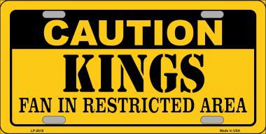 Picture of Smart Blonde LP-2618 Caution Kings Fan Metal Novelty License Plate