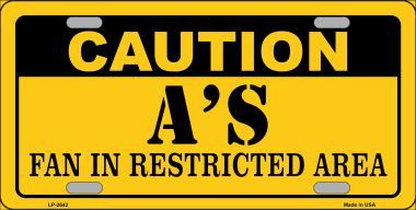 Picture of Smart Blonde LP-2642 Caution As Fan Metal Novelty License Plate