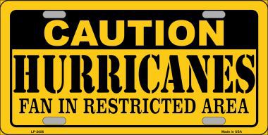 Picture of Smart Blonde LP-2656 Caution Hurricanes Metal Novelty License Plate