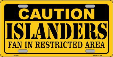 LP-2660 Caution Islanders Metal Novelty License Plate