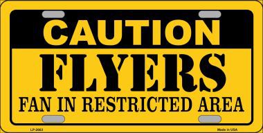 LP-2663 Caution Flyers Metal Novelty License Plate