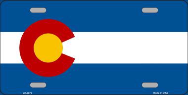 LP-3571 Colorado State Flag Metal Novelty License Plate