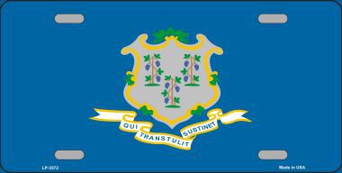 LP-3572 Connecticut State Flag Metal Novelty License Plate
