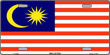 Picture of Smart Blonde LP-4090 Malaysia Flag Metal Novelty License Plate