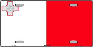 LP-4093 Malta Flag Metal Novelty License Plate