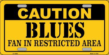 LP-2682 Caution Blues Metal Novelty License Plate