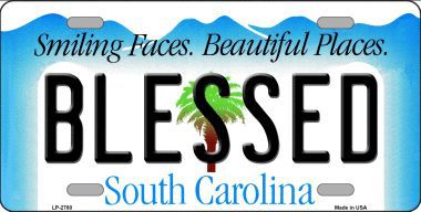 LP-2780 Blessed South Carolina Novelty License Plate