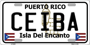 LP-2828 Ceiba Metal Novelty License Plate