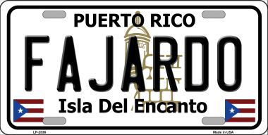 LP-2836 Fajardo Metal Novelty License Plate